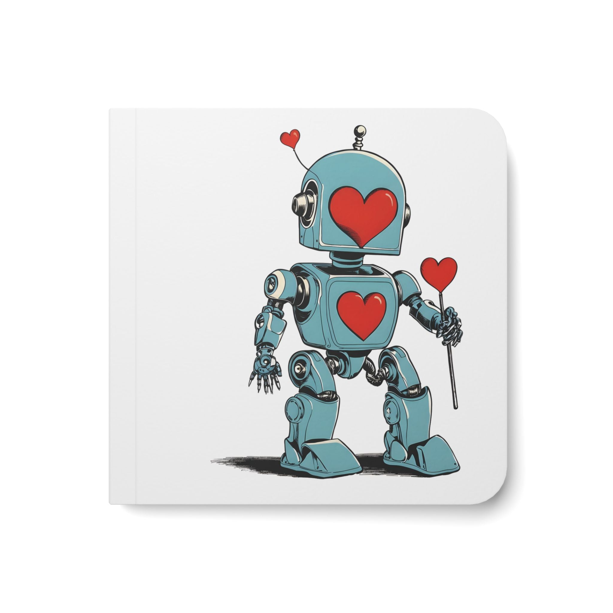 Lowen Blu robot character journal book about love, from the Bubblegum After School universe