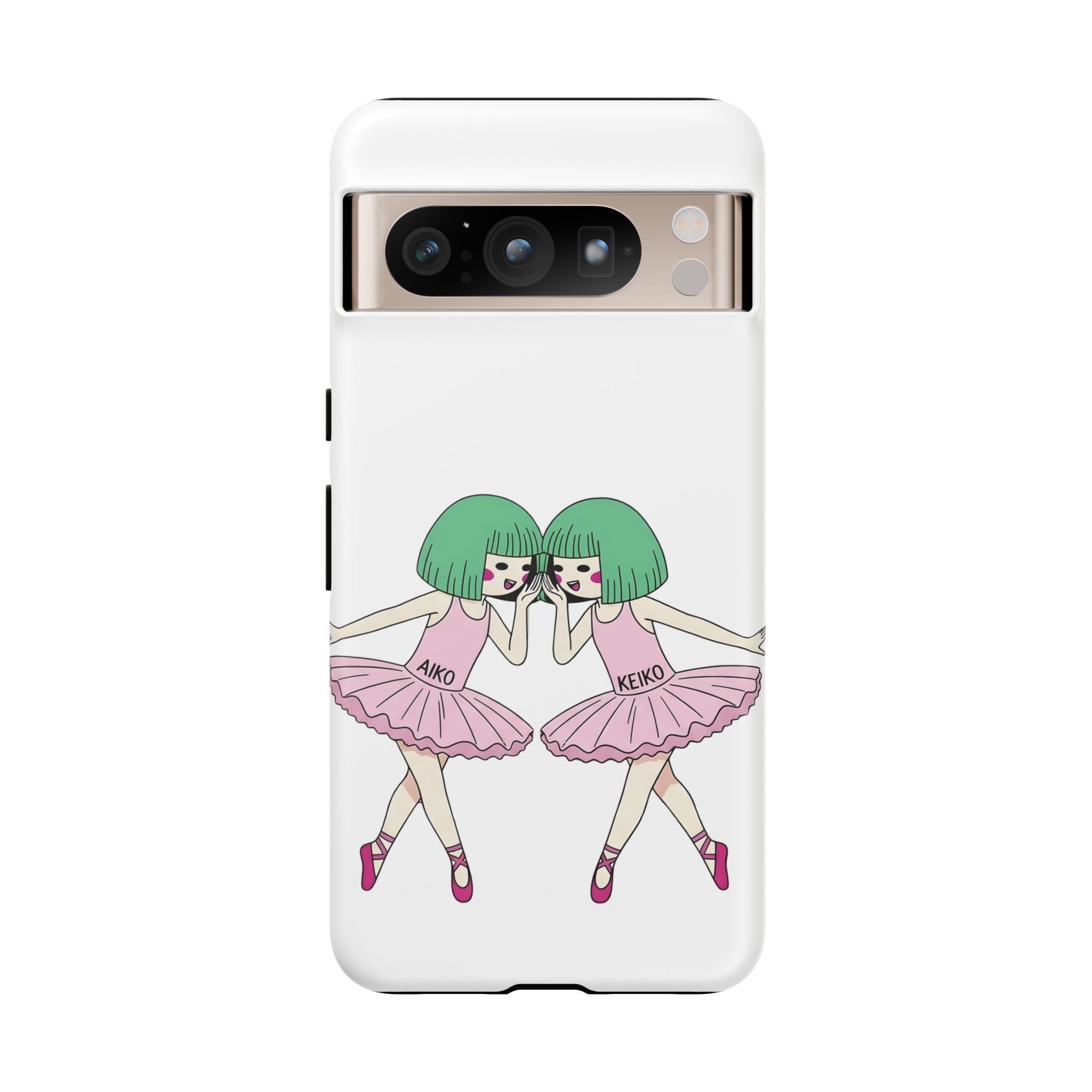 Aiko and Keiko ballerina friendship illustration Google Pixel phone case