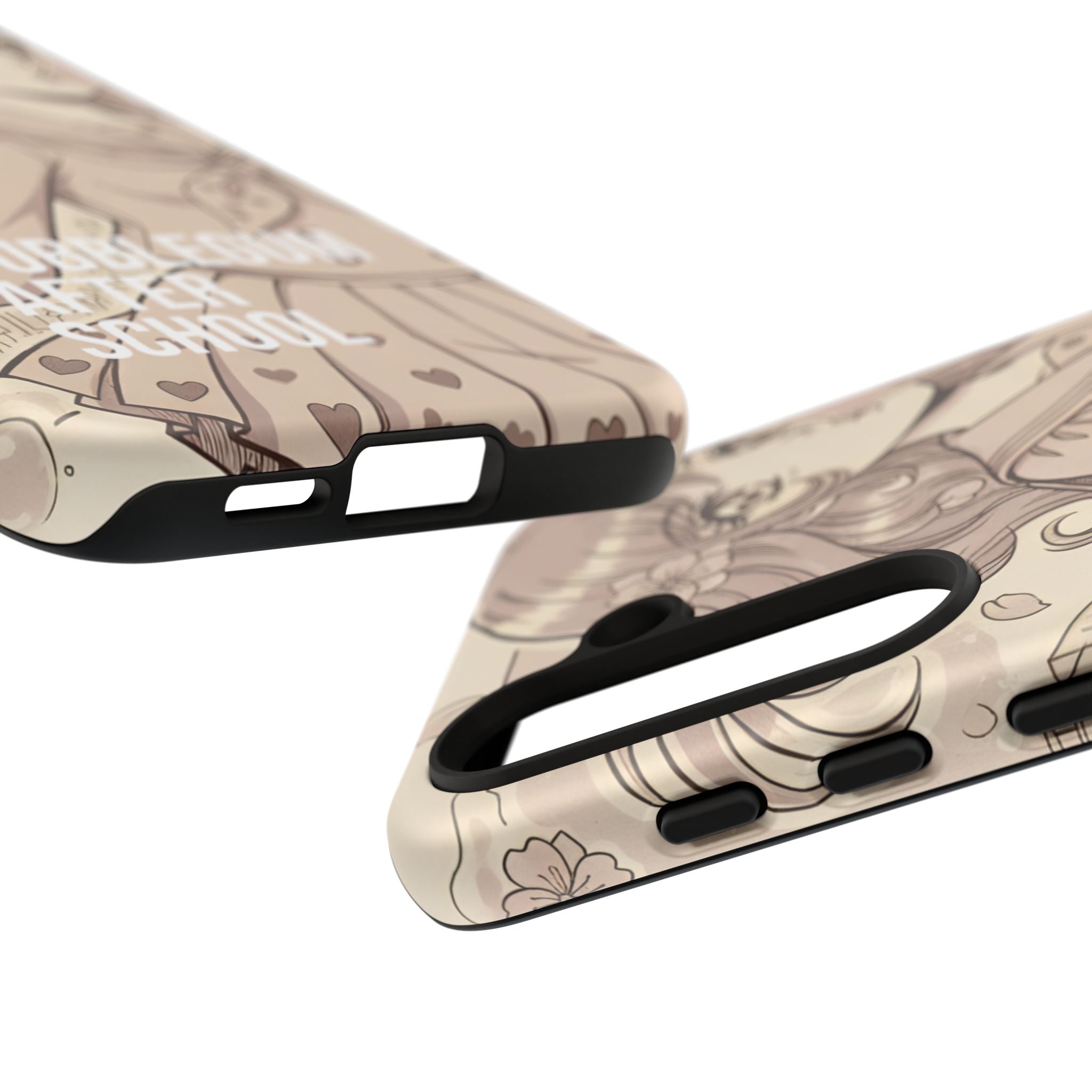 cute manga style anime girl iPhone phone case aesthetic illustration