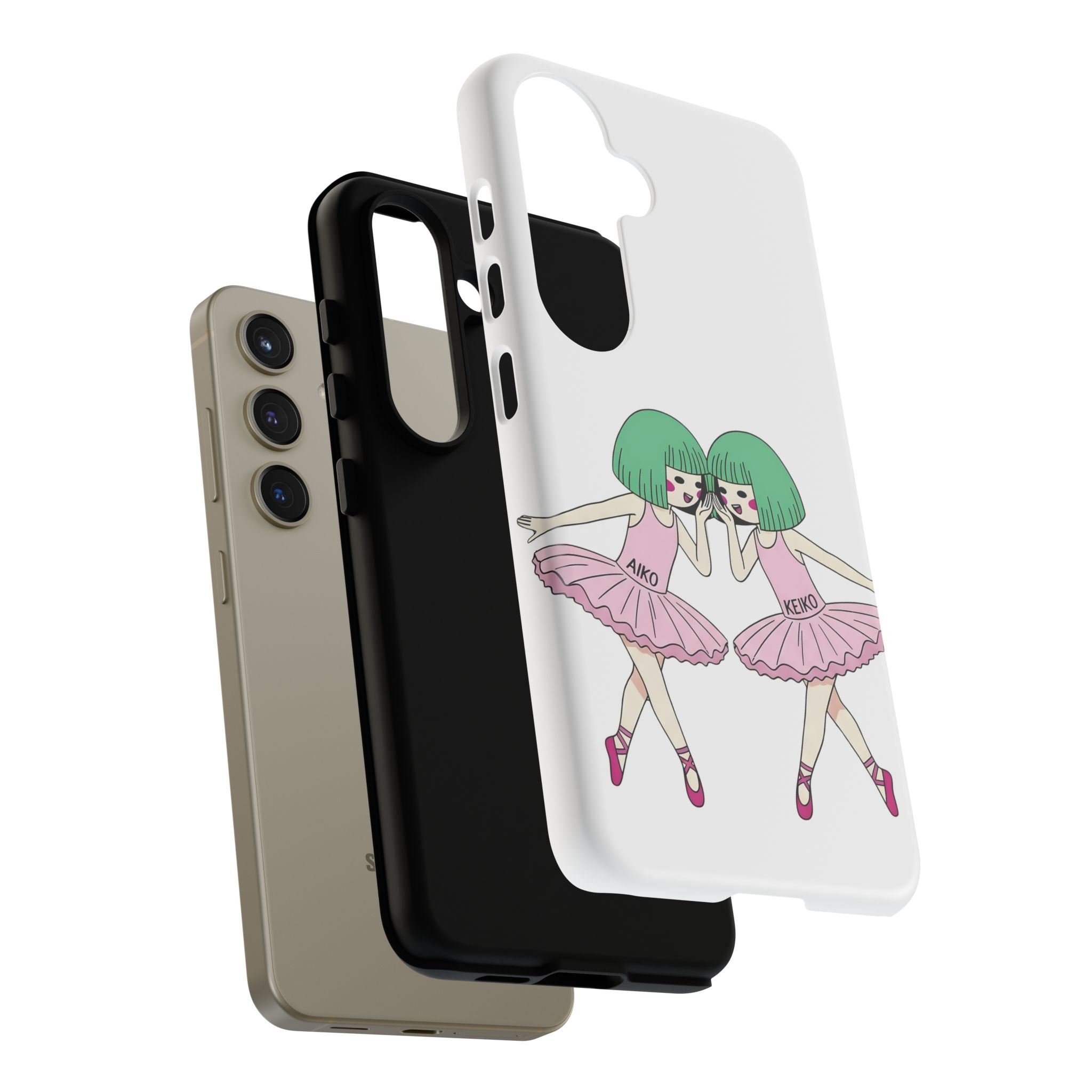 Aiko and Keiko ballerina friendship illustration phone case