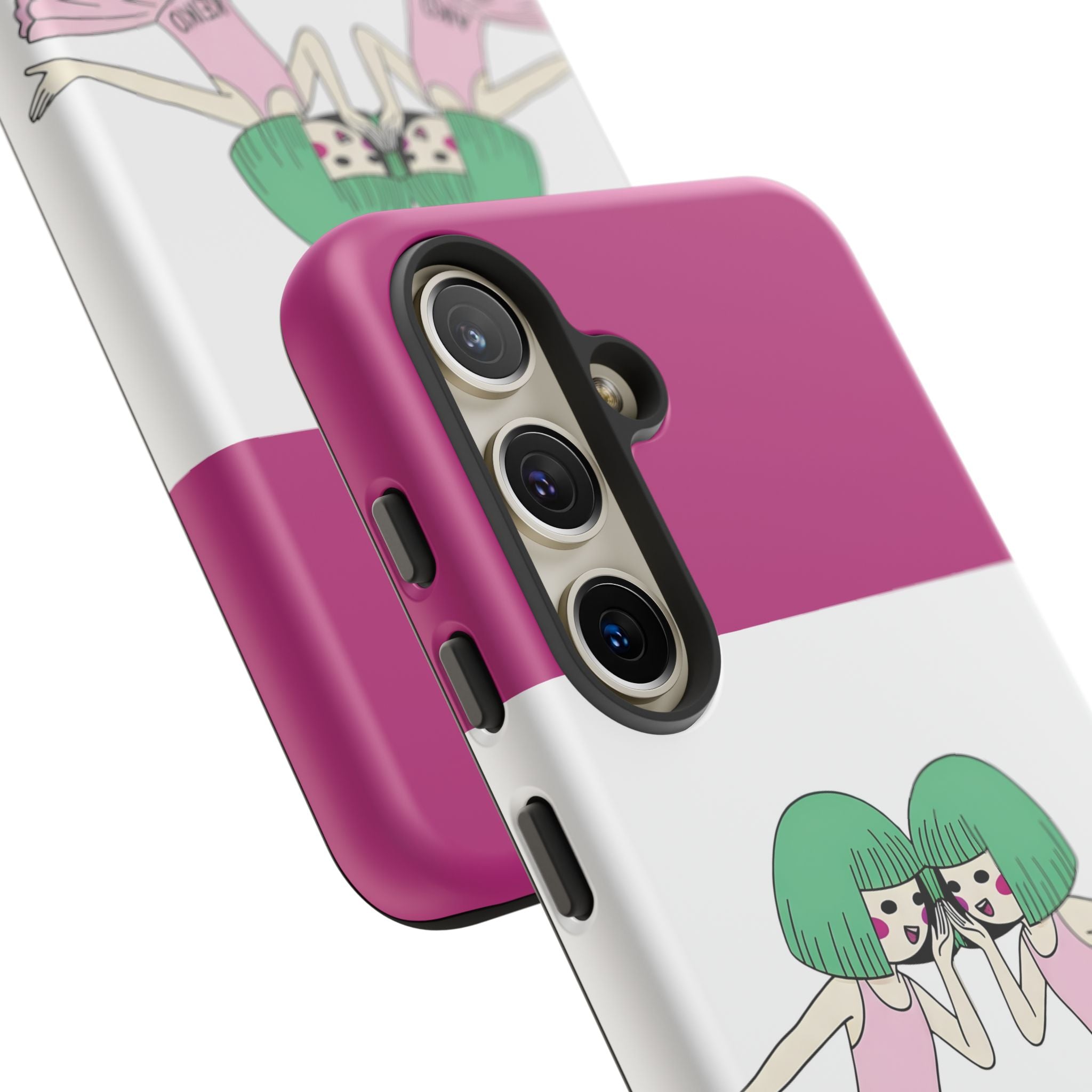 Aiko and Keiko pink ballerina friendship illustration phone case