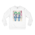 Aiko and Keiko City Stroll organic cotton sweatshirt with cherry blossom street illustration.