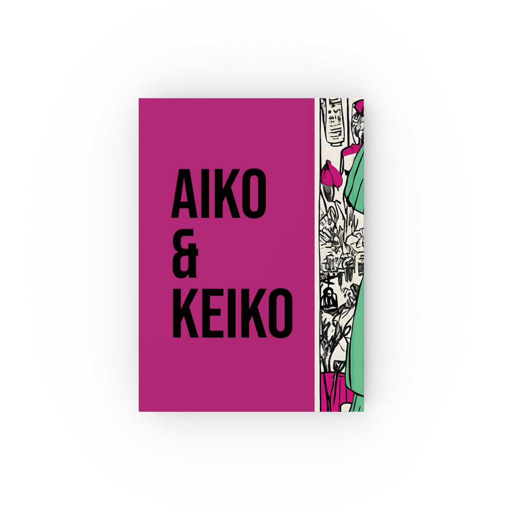 Aiko and Keiko Forever Friends kawaii style hardcover illustrated journal with green hair characters and pink accents.