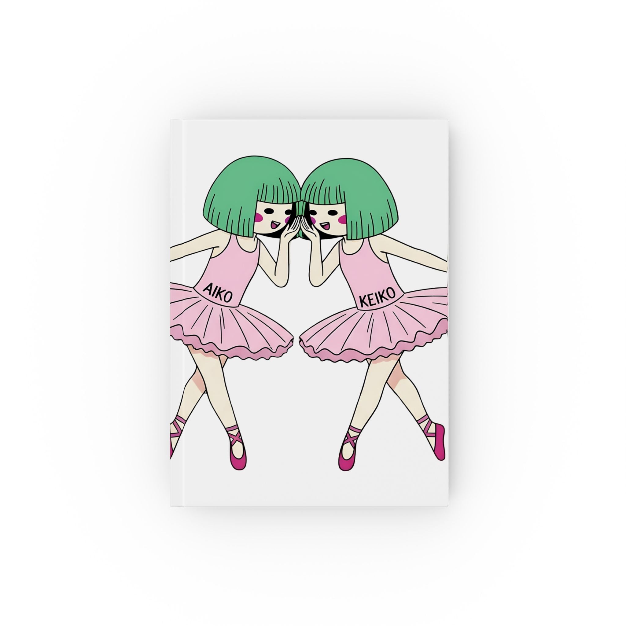 Aiko and Keiko cute illustrated friendship journal with dancing characters