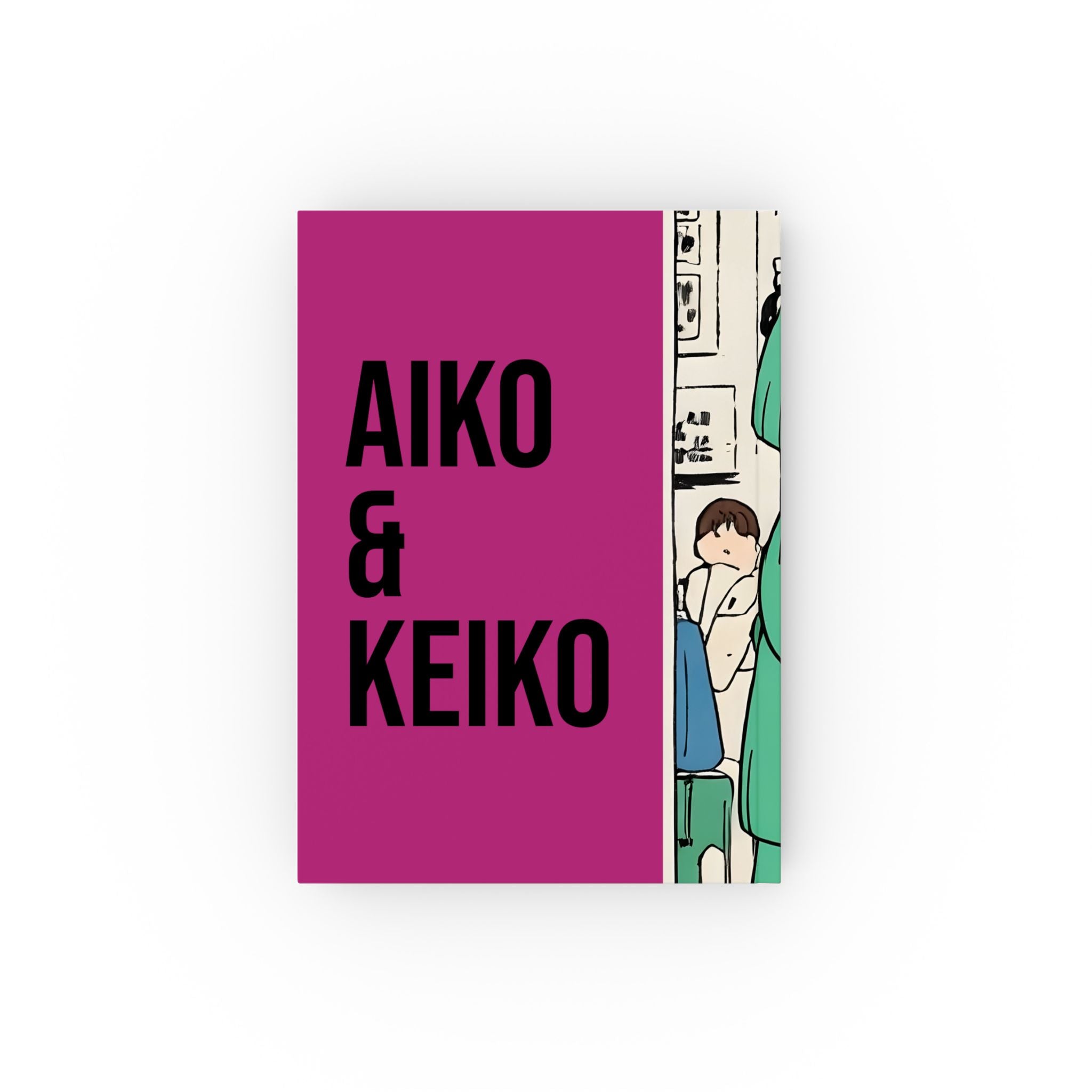 aiko keiko kawaii anime girls sunglasses illustration hardcover journal