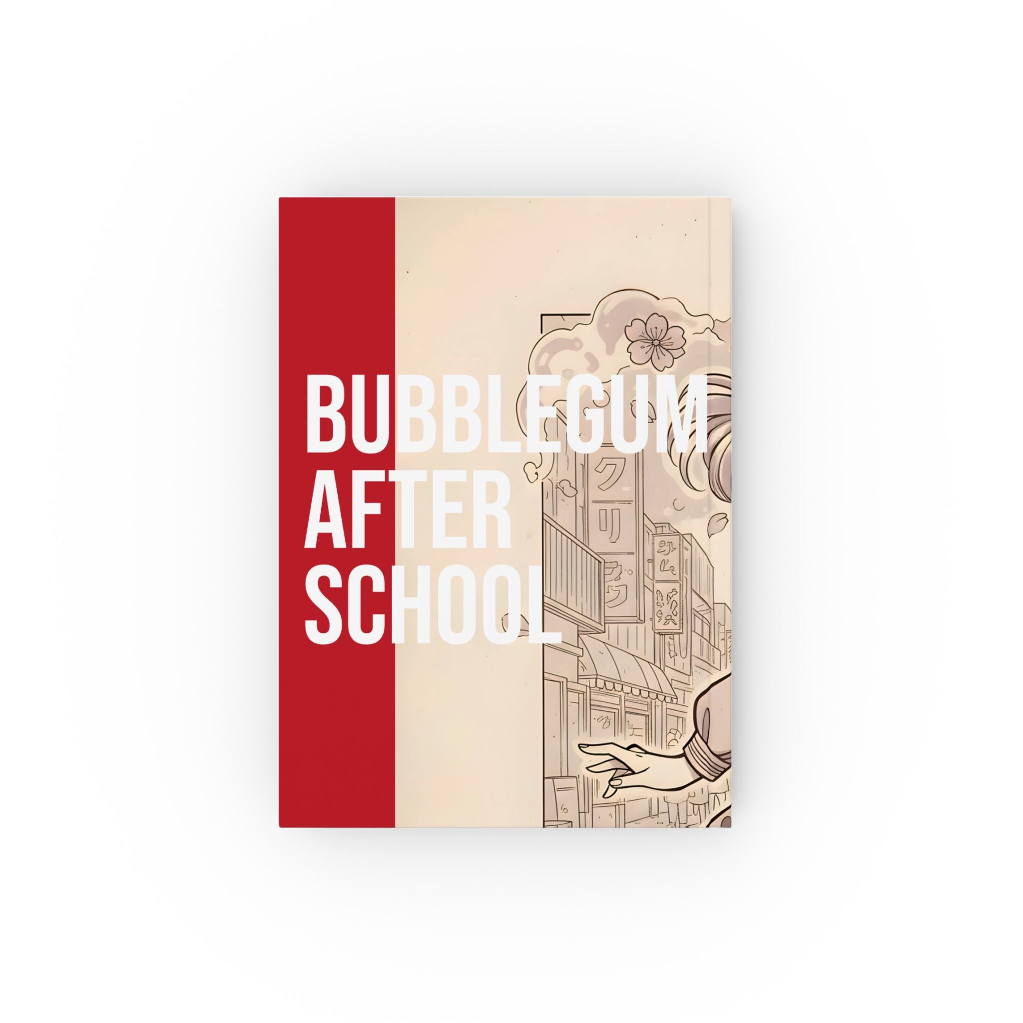 anime girl bubblegum illustration hardcover journal kawaii aesthetic notebook