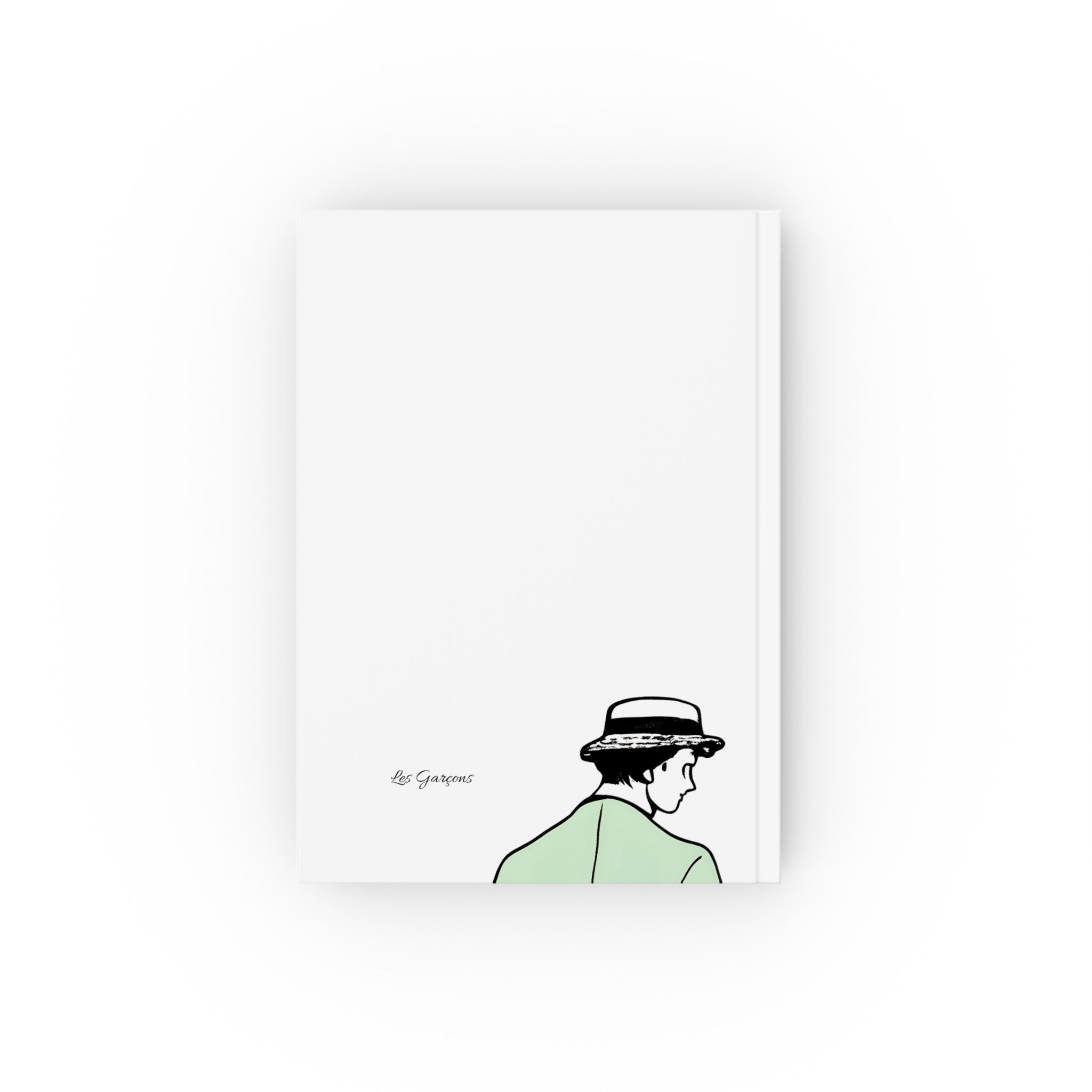 les garcons minimalist paris aesthetic hardcover journal illustration
