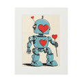 Lowen Blu robot character limited edition giclee art print with red hearts